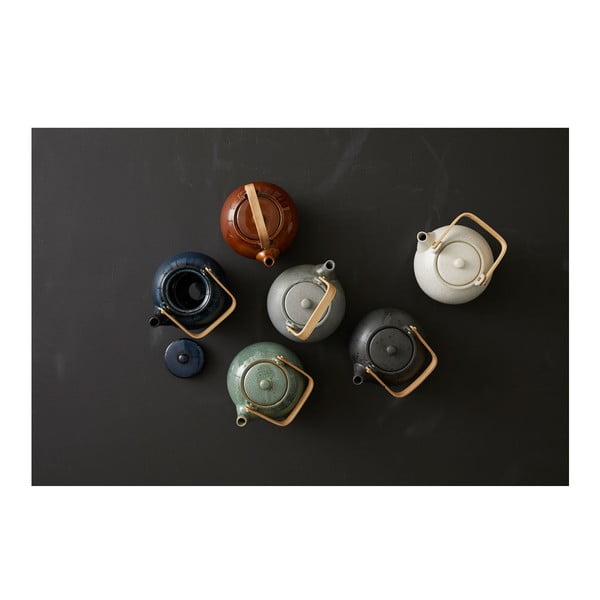 Zaļa keramikas tējkanna ar sietiņu 1,2 l Gastro Green – Bitz-image-1