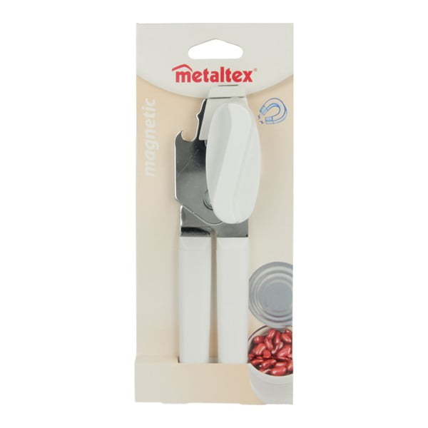 Balts magnētiskais skārdeņu atvērējs Metaltex, garums 19 cm-image-1