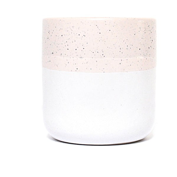 Rozā un balta keramikas krūze ÅOOMI Dust, 400 ml