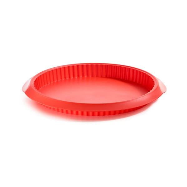 Sarkana silikona forma pīrāgam Lékué , ⌀ 28 cm