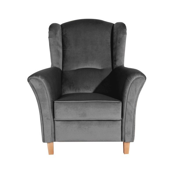 Antracīta pelēks atzveltnes krēsls Max Winzer Agnetha Suede-image-1