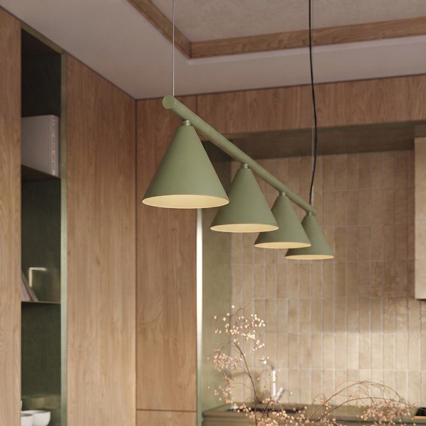 Salvijas zaļa tērauda piekaramā lampa Zylo – Sollux-image-1