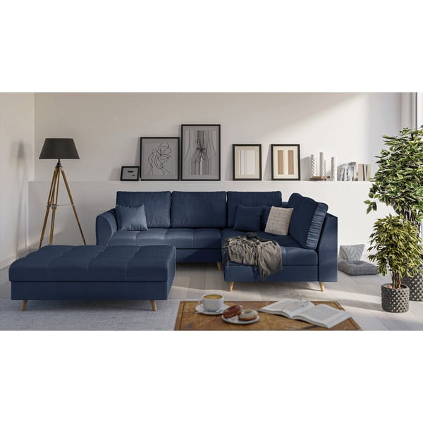 Tumši zils kāju soliņš Ariella – Ropez-image-1