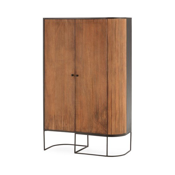 Dabīga toņa mango masīvkoka kumode 100x165x40 cm Curve – MOME-image-4