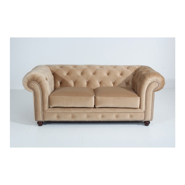 Gaiši bēšs Max Winzer Orleans Velvet dīvāns, 196 cm