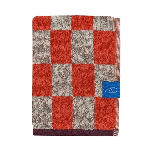 Oranži/bēši frotē dvieļi no organiskās kokvilnas (2 gab.) 40x55 cm Retro – Mette Ditmer Denmark