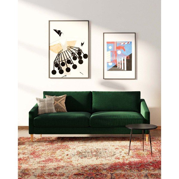 Tumši zaļš dīvāns 200 cm Karoto – Ame Yens-image-1