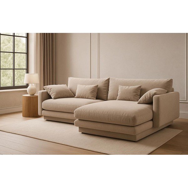 Bēšs stūra dīvāns (ar labo stūri) Torino – Micadoni Home-image-1