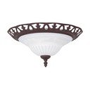 Tumši brūna griestu lampa ar stikla abažūru ø 38 cm Rustica – Trio