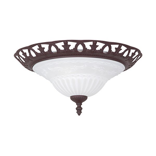 Tumši brūna griestu lampa ar stikla abažūru ø 38 cm Rustica – Trio