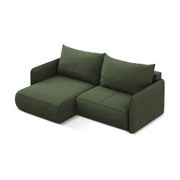Zaļš salokāms/ar uzglabāšanas vietu stūra dīvāns (ar kreiso stūri) Nanea – Makamii-image-4