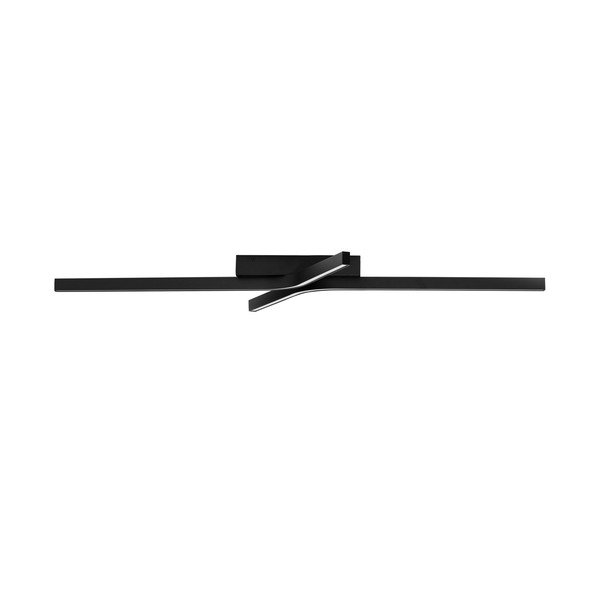 Matēti melna alumīnija LED griestu lampa ar regulējamu spilgtumu 50x100 cm Akro – Nova Luce