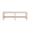 Balts konsoles galds ar akmens virsmu 140x40 cm Orwel – Rowico