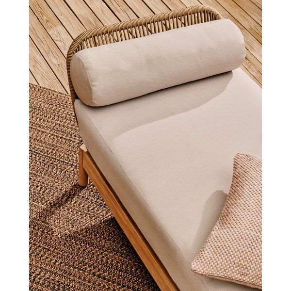 Dabīga toņa akācijas masīvkoka dārza dīvāns Catalina – Kave Home-image-4