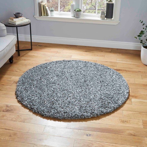 Pelēks apaļš paklājs ø 133 cm Vista – Think Rugs-image-1