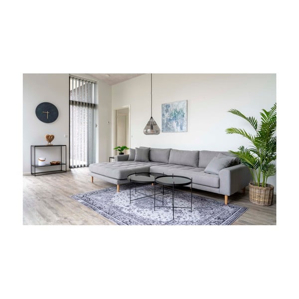 Melns apaļš žurnālgaldiņš ø 70 cm Venezia – House Nordic-image-3