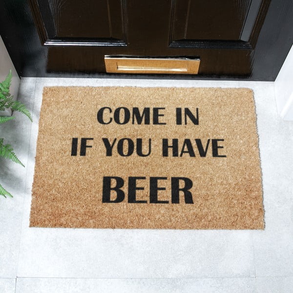 Kokosšķiedras kājslauķis 40x60 cm Come again and bring beer – Artsy Doormats-image-2