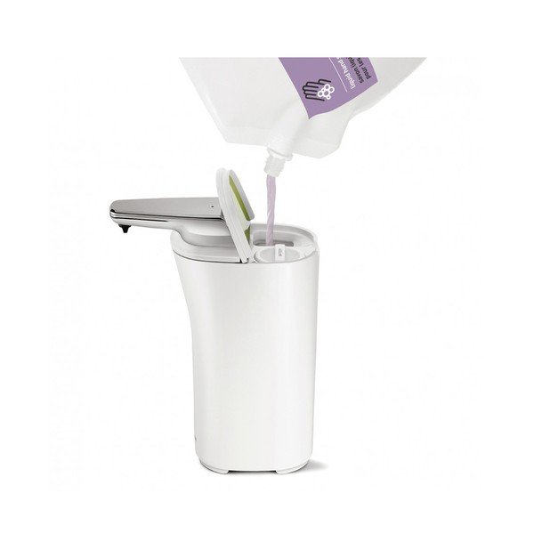 Balts bezskārienu ziepju dozators simplehuman Compact-image-1