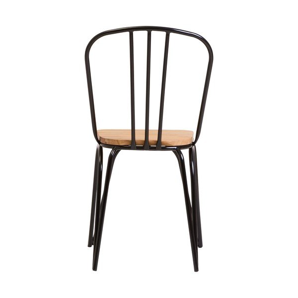 Melns gobas masīvkoka pusdienu krēsls District – Premier Housewares-image-4