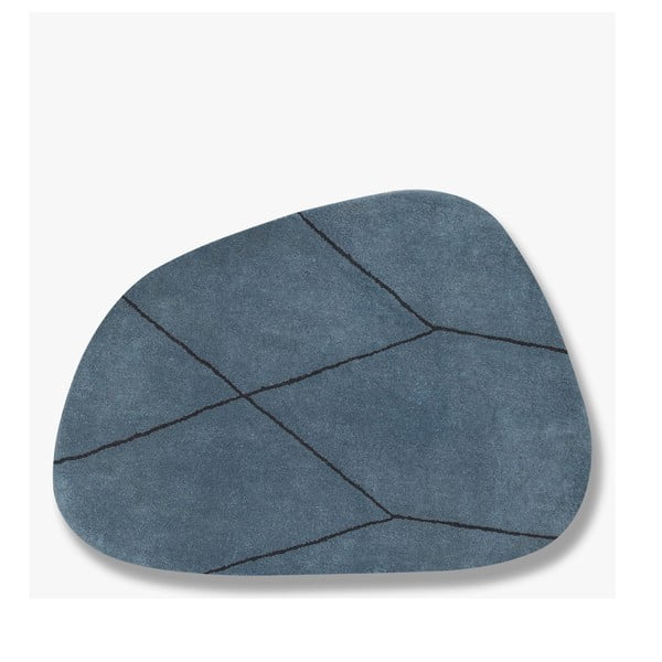 Zils vilnas paklājs 120x154 cm Shape – Mette Ditmer Denmark