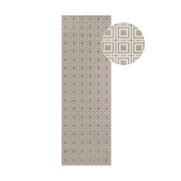 Krēmkrāsas celiņa paklājs 80x240 cm Perles Howlite – Elle Decoration