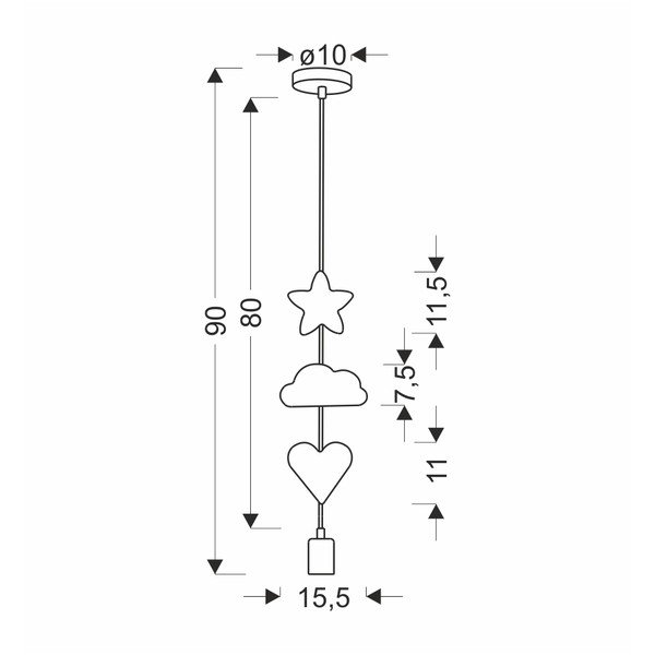 Bērnu lampa ar metāla abažūru Single – Candellux Lighting-image-2