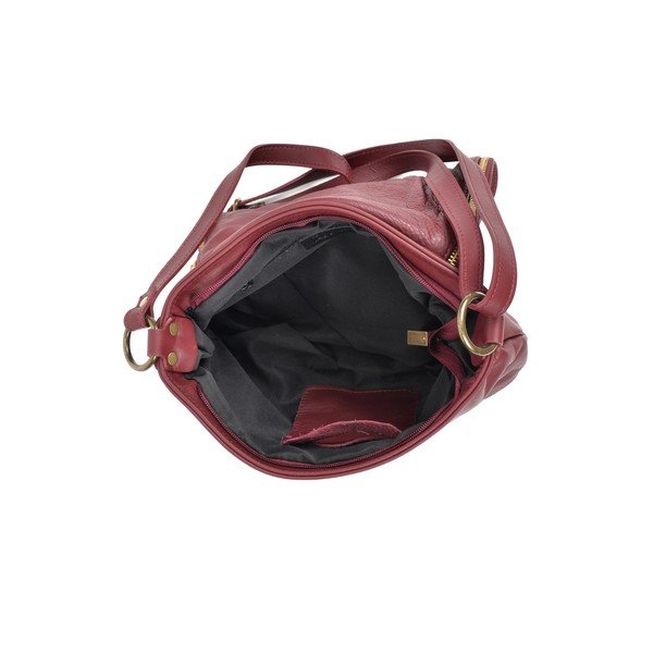 Vīna sarkanā ādas crossbody soma Isabella Rhea Martín-image-2