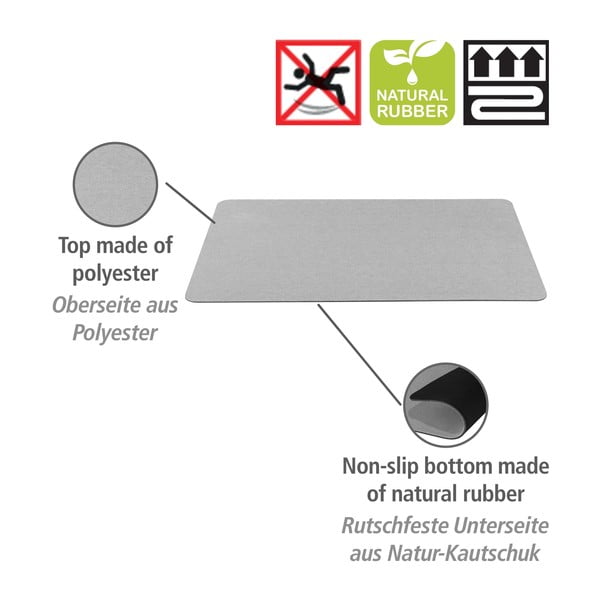 Pelēks vannas istabas paklājiņš 50x80 cm – Wenko-image-4