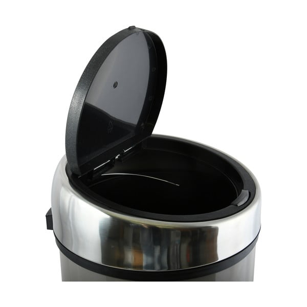 Pelēkbrūna ar pieskārienu atverama tērauda atkritumu tvertne 30 l – MSV-image-4