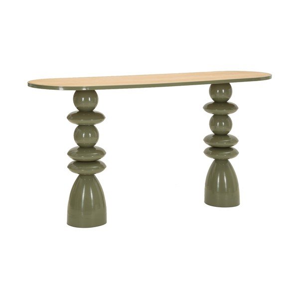 Zaļš metāla konsoles galds 45x150 cm Metal Console – Mauro Ferretti