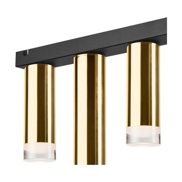 Melna/zelta krāsas griestu lampa ø 6 cm Diego – LAMKUR-image-3
