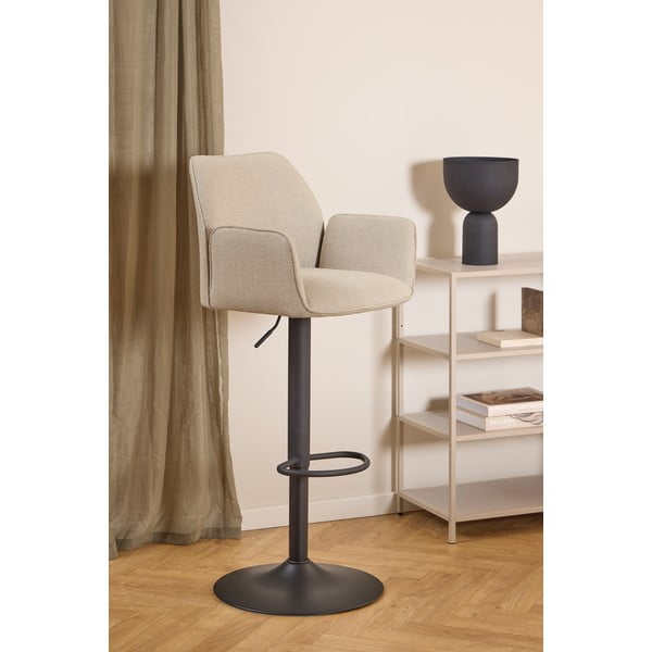 Bēšs bāra krēsls ar regulējamu augstumu/ar roku balstiem (sēdekļa augstums 85 cm) Glenda – Actona-image-1