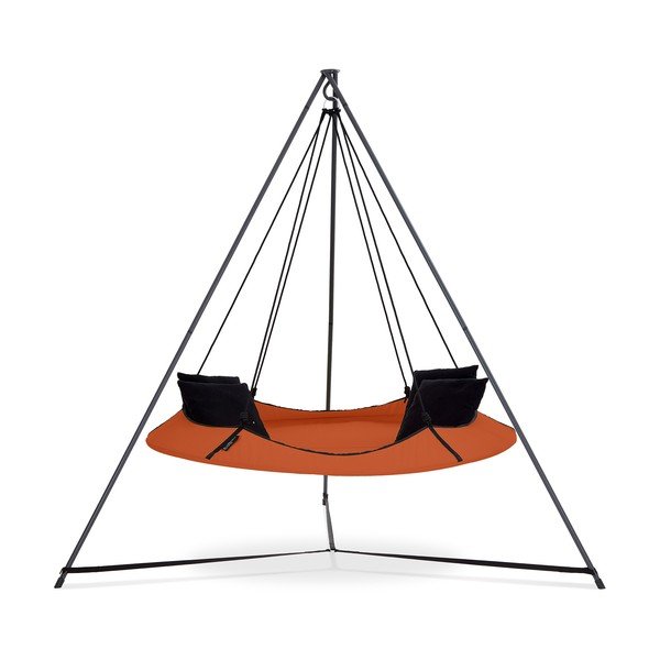 Oranžas dārza šūpoles ar statīvu – Hangout Pod-image-1