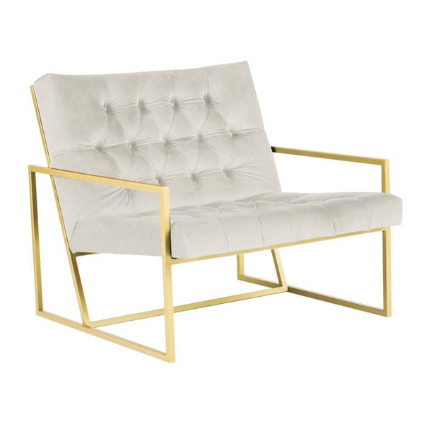 Krēmkrēsls ar zelta krāsas dizainu Mazzini Sofas Bono