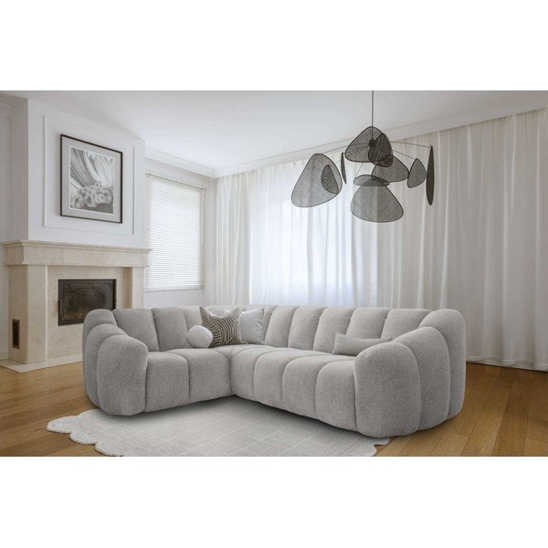 Gaiši pelēks stūra dīvāns (ar kreiso stūri/L veida) Shell – Miuform-image-4