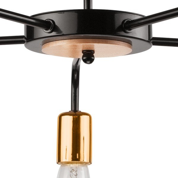 Melna piekaramā lampa ar metāla abažūru ø 45 cm Erica – LAMKUR-image-4