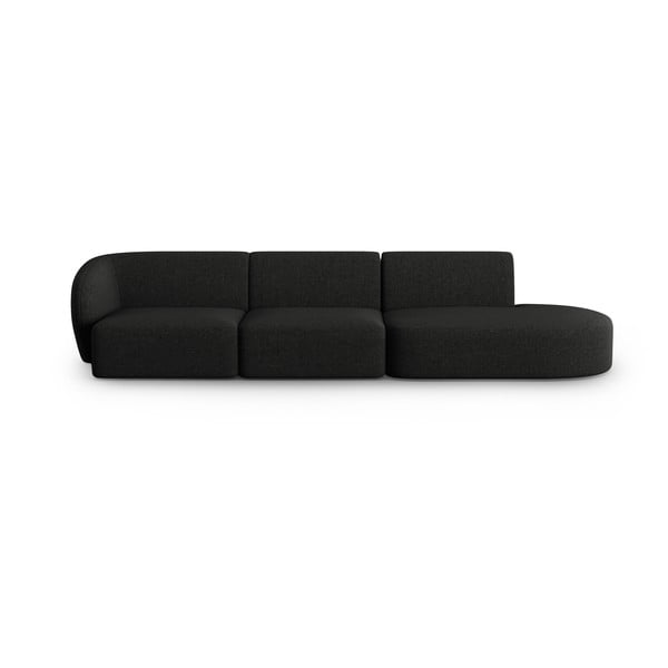 Melns dīvāns 302 cm Shane – Micadoni Home