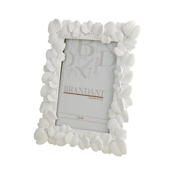 Balts fotorāmis Brandani Leaf, fotogrāfijām 13 x 18 cm