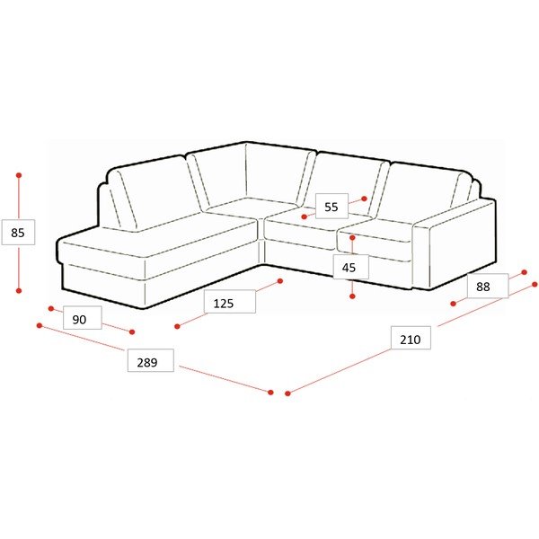 Antracīta pelēks stūra dīvāns (ar labo stūri) Copenhagen – Scandic-image-4