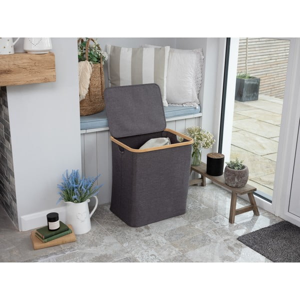 Tekstila veļas grozs 70 l Bamboo – Addis-image-1