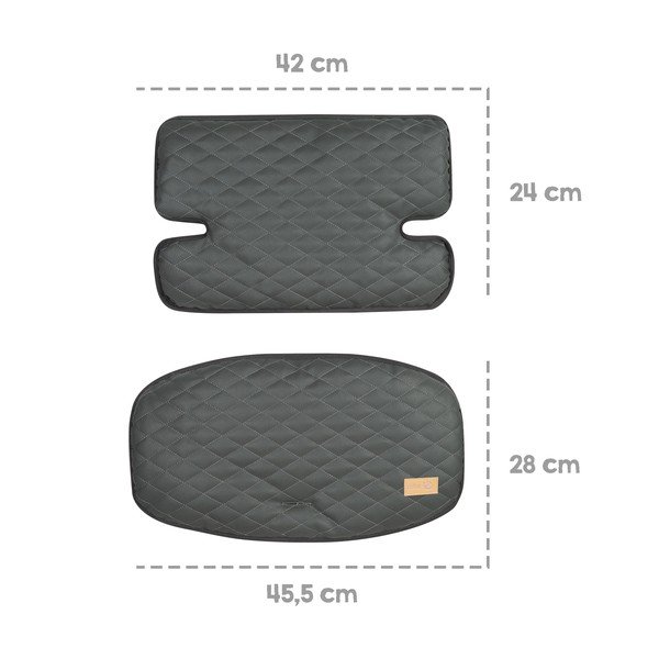 Pelēks bērnu pusdienu krēsliņa spilvens Luxe – Roba-image-4