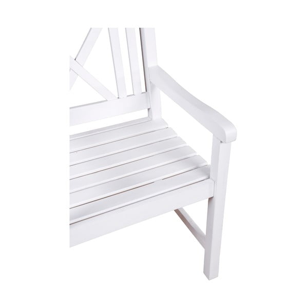 Balts masīvkoka dārza atpūtas krēsls Malmö – Garden Pleasure-image-1