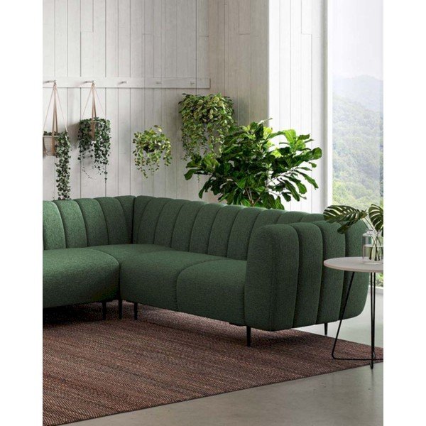 Tumši zaļš stūra dīvāns (ar labo stūri/L veida) Shel – Ghado-image-3