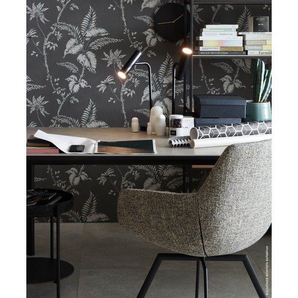 Melna LED galda lampa ar regulējamu spilgtumu (augstums 48 cm) Stina – Fischer & Honsel-image-1