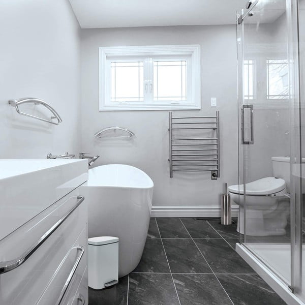 Matēti balta tērauda atkritumu tvertne ar pedāli 5 l   Akira – Spirella-image-3