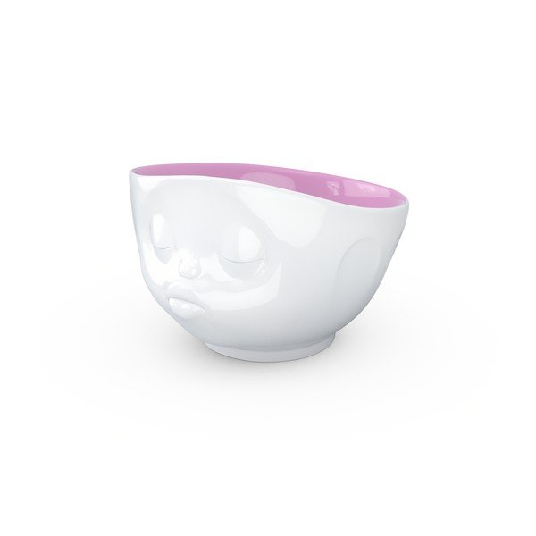 Balta un violeta porcelāna bļoda ar skūpstošu seju 58products-image-1