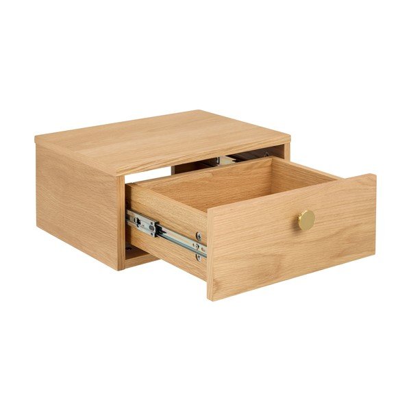 Gaiša dabīga toņa naktsskapītis ar ozolkoka imitāciju Monfort – Actona-image-3