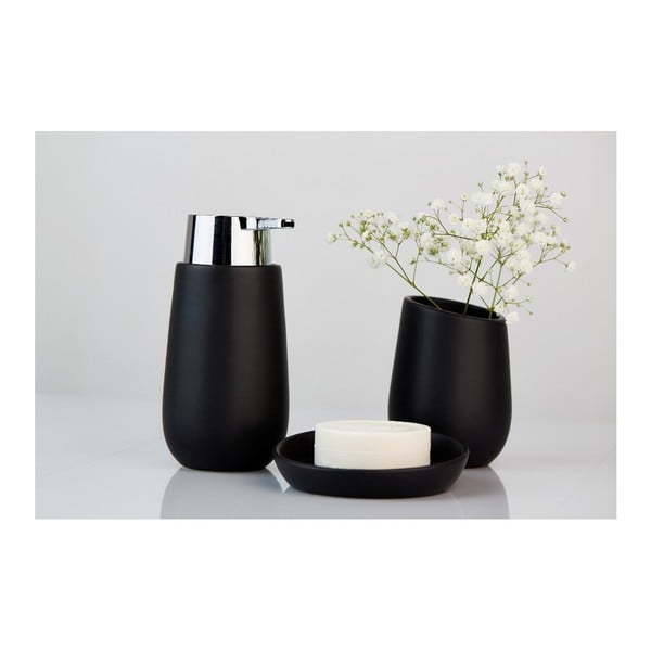 Melna keramikas krūzīte zobu birstei Wenko Badi-image-4