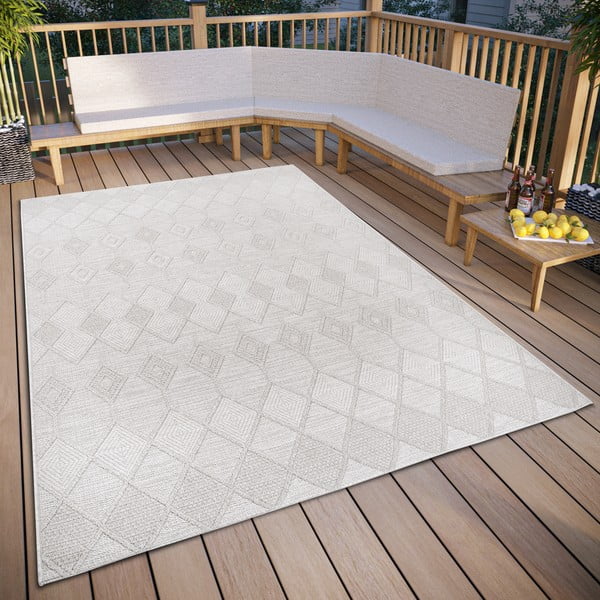 Krēmkrāsas āra paklājs 194x290 cm – Elle Decoration-image-1