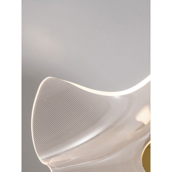 Zelta krāsas alumīnija LED griestu lampa ar akrila stikla abažūru 50x50 cm Siderno – Nova Luce-image-3